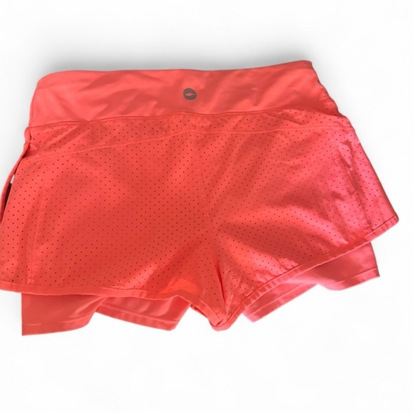 Avia Women's Orange and Gray Athletic Shorts - Picture 3 of 4